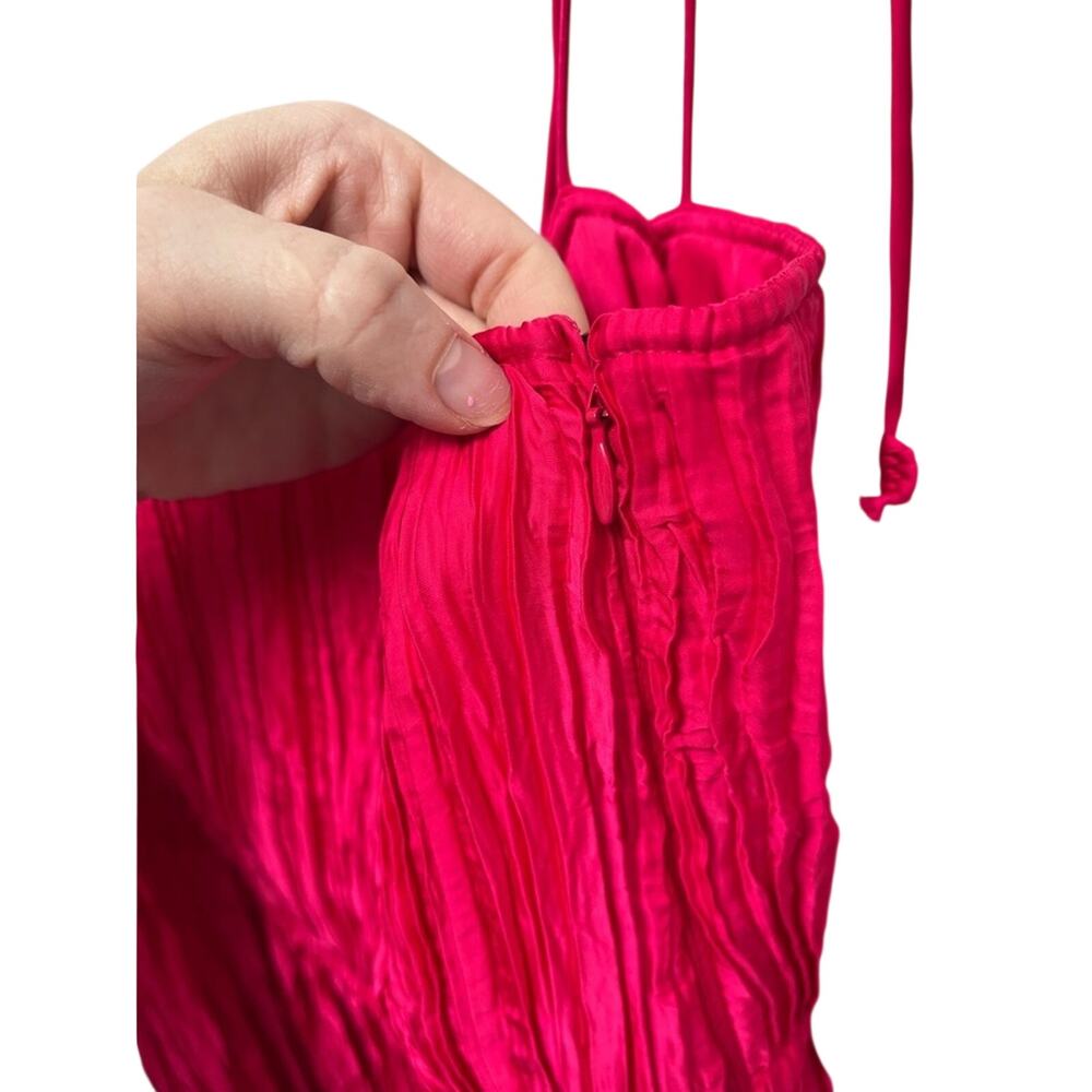 ✨ Ulla Johnson Orla Dress | Size 12 | Romantic Plissé Satin ✨ - Picture 7 of 11